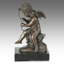 Mitologia Figura Antique Estátua Cupido Bronze Escultura TPE-875